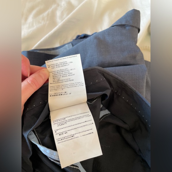 Hugo Boss Blue Super 100 Slim suit pants - Matching suit jacket available. - Picture 7 of 7